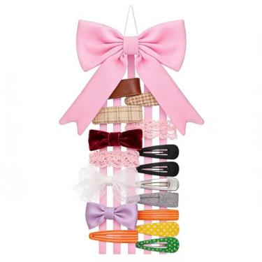Imagem de Organizador De Hair Clips,Suporte De Ganchos Para Cabelo Em Forma De Laço Para Parede,Organizador de Grampos de Cabelo - Mulheres e Meninas Barrette Parede Dressing Quarto Organização da Casa