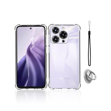 Imagem de KONXISA Capa para OUKITEL C69, capa de telefone com fivelas e cordões, capa protetora de material TPU premium, capa protetora com arranhões, resistente a quedas e anti-impressões digitais