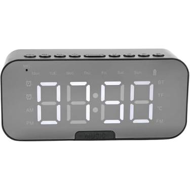 Imagem de Relógio Despertador Digital com Caixa de Som Bluetooth, Rádio, USB e LED Espelhado - G10 Core Preto | Design Moderno, Funcionalidade Completa e Praticidade para seu Cotidiano