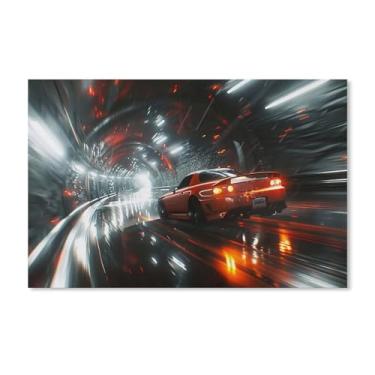 Imagem de HouLaiZhe Speed ​​jdm S2000 Tunnel Sports Cool Posters Canvas Wall Estética Decoração de parede Impressão de parede Sala de Galeria Decoração de parede para quarto sala de estar escritório 11 x 17