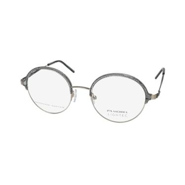 Imagem de MOREL Lightec 30285l Armação de óculos/lentes ovais ousadas contemporâneas design francês, Ouro preto/amarelo, 49-20-140