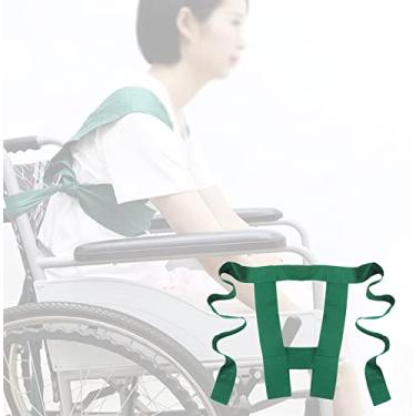 Imagem de YYBOES Cinto de segurança para cadeira de rodas, alças de posicionamento para pacientes idosos, cinto de segurança ajustável, cinto de fixação para pacientes, tecido de sarja, adequado para camas de