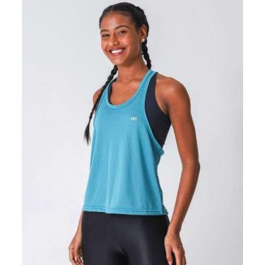 Imagem de Blusa Regata Feminina Fitness Nadador Marisa-52023, Azul, G