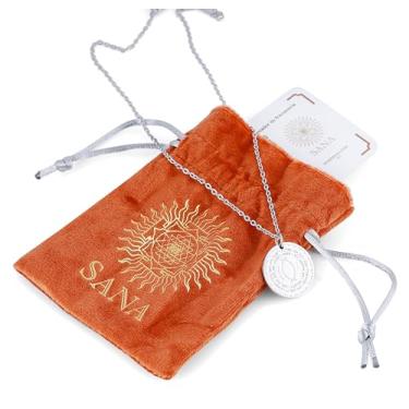 Imagem de Colar com pingente de elevação de frequência para mulheres e homens com números Grabovoi e geometria sagrada para cura durável com toque de elegância corrente de joias presentes para ela e ele