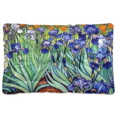 Imagem de Wassud Iris Garden Cama grande para cães tapete de cachorro lavável para animais de estimação cama de gato para dormir viagens 91 x 61 cm