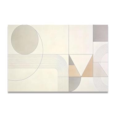 Imagem de O poder do espaço branco arte em tela minimalista: tons neutros serenidade grande área em branco para decoração de espaço calmo 30 x 45 cm sem moldura
