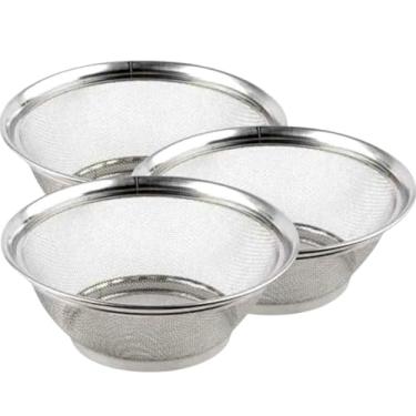 Imagem de Cesta em Aço Inox Premium, 22cm de Diâmetro, Design Vazado, Resistente à Corrosão, 148g, Cor Inox