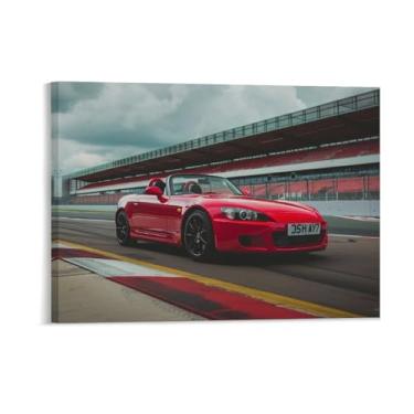 Imagem de HouLaiZhe Carro esportivo Jdm Car S2000 Cool Posters Canvas Wall Estética Decoração de parede Impressão de parede Sala de Galeria Decoração de parede para quarto sala de estar escritório 18 x 24
