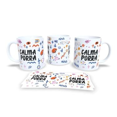 Imagem de Caneca Branca com Estampa de UFO e Alienígena, Tema Espacial, Design Divertido com Frase em Português (15429)