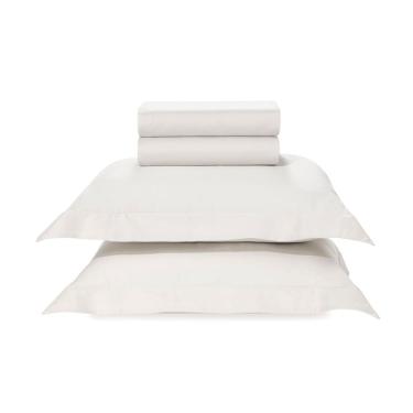 Imagem de Jogo De Cama Queen 300 Fios Karsten 100% Algodão Bossa Branco