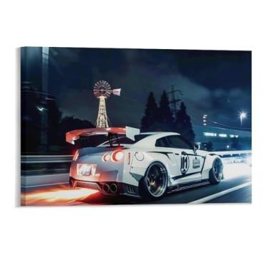 Imagem de HouLaiZhe Esportes Japoneses Jdm R34 Carro Spitfire Posters Tela Estética Sala Decoração de Parede Impressões Galeria Sala Decoração de Parede para Quarto Sala de Estar Escritório 11 x 17 polegadas