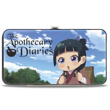 Imagem de Buckle-Down Carteira The Apothecary Diaries, articulada, poses de Chibi Maomao e logotipo azul celeste, couro vegano