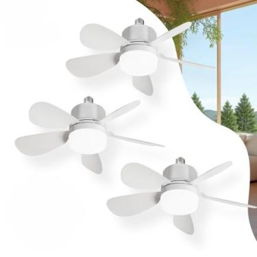 Imagem de Ventilador de Teto com Controle Remoto 3 em 1 – Iluminação Ajustável e 3 Velocidades | Soquete E27 Incluso(KIT 3)