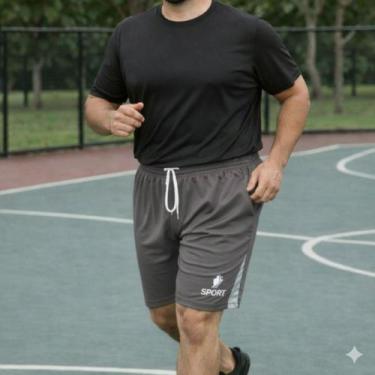Imagem de Bermuda Masculina Plus Size Esportiva Academia Futebol Confortável - O