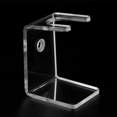 Imagem de Escova de barbear acrílica e suporte de lâmina com suporte de gancho duplo para limpeza diária portátil variante transparente