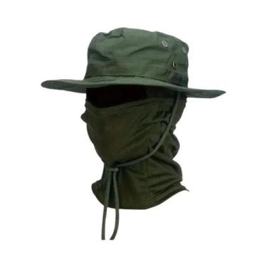 Imagem de Chapéu Boonie Camuflado Dobrável Com Aba Larga Para Proteção Solar Em 