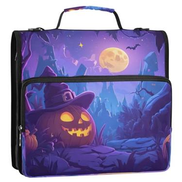 Imagem de Fichário com zíper de Halloween - bolsa escolar de portfólio
