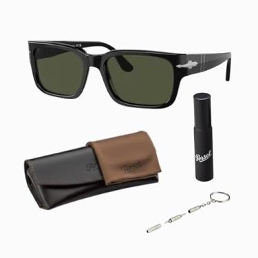 Imagem de Persol Óculos de sol retangulares PO3315S com kit oficial de óculos
