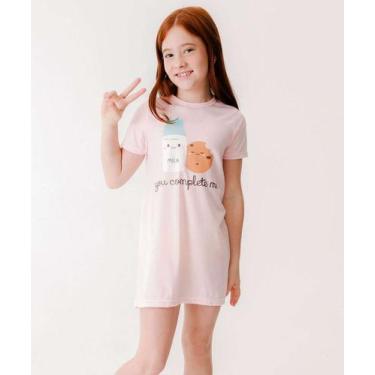 Imagem de Camisola Infantil Estampada Marisa Tam 1 a 12-60059, 6, Rosa