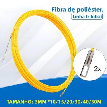 Imagem de Puxador De Cabo De Fibra De Vidro De 3mm De Diâmetro Para Conduíte De 