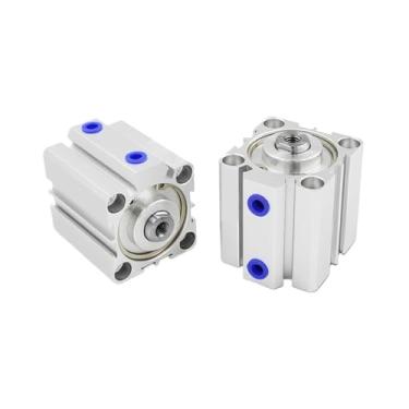 Imagem de PXNQMTJM 1 peça cilindro pequeno série SDA diâmetro do furo 80 mm curso 5 10 20 25 30 cilindro de pistão pneumático de dupla ação (cor: Storke 120 mm, tamanho: furo 80 mm)