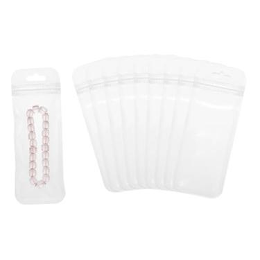 Imagem de PATIKIL Sacos plásticos longos para joias de 5,5 cm x 15,2 cm, 100 peças, bolsa com zíper autovedável transparente e reutilizável com orifício para pendurar para colares, embalagem de caneta, envio