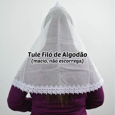Imagem de Véu Ccb Adulto Com Renda Musical Organista Congregação Cristã (mod. Am