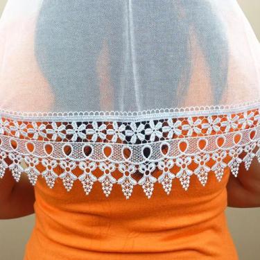 Imagem de Véu Ccb Adulto Renda Larga Guipir Congregação Cristã no Brasil (modelo