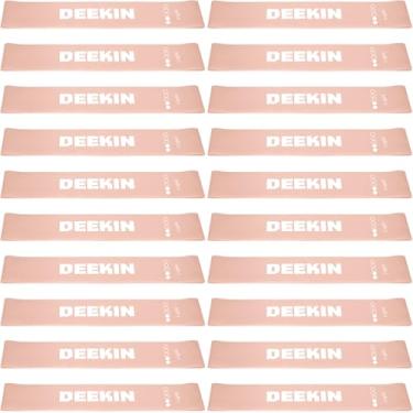 Imagem de Deekin 20 faixas de resistência, alças de resistência, faixas de exercício, equipamento de exercício, anel elástico para mulheres e homens, fitness em casa, academia, ioga (6,8 a 9 kg, rosa claro)