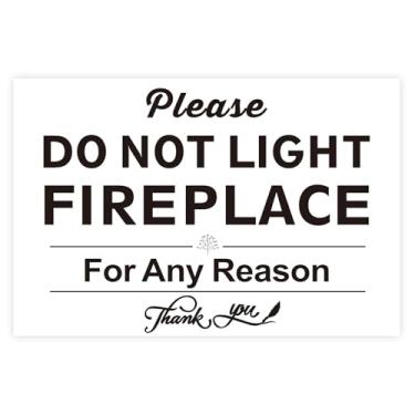Imagem de XUNWUXIAN Placa não acenda para lareira, Airbnb Essentials for Hosts, sinais de aviso (placa acrílica de 15 x 10 cm)