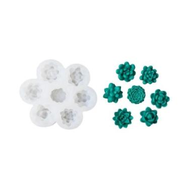 Imagem de Moldes De Silicone Para Flores Suculentas, Cactos, Lótus E Rosas, 7 Pe