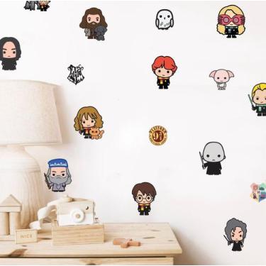 Imagem de adesivo de parede harry potter miniaturas cute baby saga series filmes