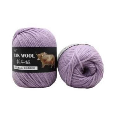 Imagem de Fio De Lã Misturado De Cashmere De Yak E Merino Para Tricô E Crochê, A