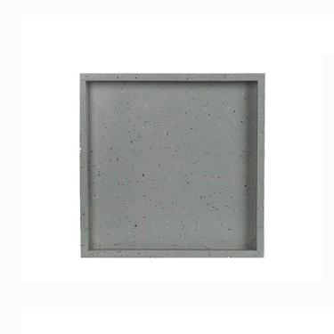 Imagem de KEG801302 Bandeja de gotejamento quadrada de resina sintética para jardim, palete de imitação de cimento para plantas em vasos de jardim e pátio (cinza, 2GG)