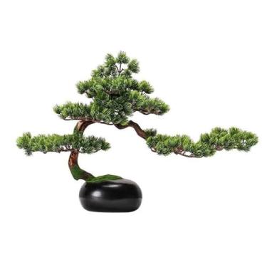 Imagem de Plantas falsas, ornamentos de vegetação artificial, móveis chineses de Feng Shui, sala de estar, entrada, escritório, decoração de vasos de plantas