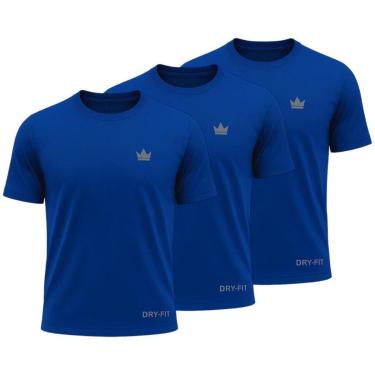 Imagem de Kit 3 Camisetas Dry Masculina Treino Academia Corrida Ciclismo Beach Tenis UV Rei do Esporte-Masculino