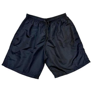 Imagem de Shorts Rota Da Onda Com 2 Faixas Plus Size Masculino - Preto-Masculino