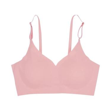 Imagem de Sutiã Sem Costura De Seda Gelada Para Mulheres, Top Cropped Básico Com