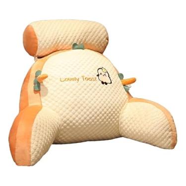 Imagem de Almofada Traseira para Cadeira 60cm - Apoio Lumbar de Descanso, Confortável e Durável, Versátil para Casa, Office e Móveis (laranja)