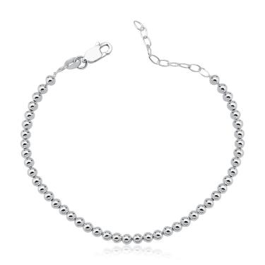 Imagem de Pulseira De Bolinha 3mm De Prata 925 Com Extensor