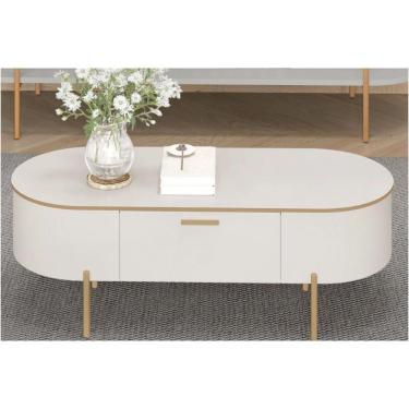 Imagem de Mesa Centro Sala Celena Off White-off White - Dj Móveis