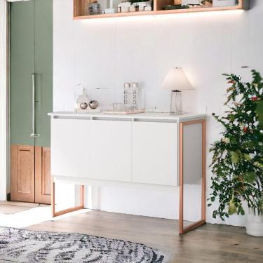 Imagem de Balcão Buffet Bolzano Branco Cobre