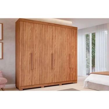 Imagem de Guarda Roupa Casal 6 Portas E 6 Gavetas C- Pés Cecilia Cinamomo - Panan