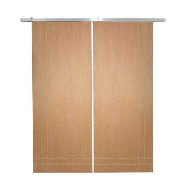 Imagem de Porta Dupla de Correr P/ Verniz Frisada F06 - 210x180