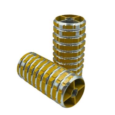 Imagem de Pedaleira Trolhão Grossa Dupla Bmx Bike Bicicleta Amarelo-Unissex