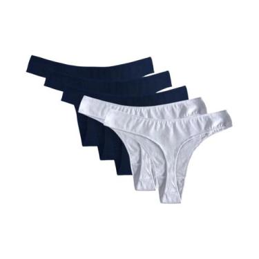 Imagem de Conjunto De 5 Calcinhas De Algodão De Cintura Baixa Para Mulheres, G-S