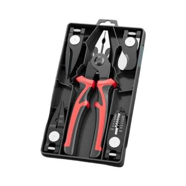 Imagem de Alicate De Eletricista Multifuncional Com Ponta Fina Para Desencapar E