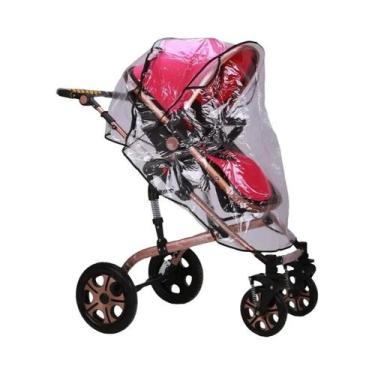 Imagem de Capa De Chuva Universal Para Carrinho De Bebê Transparente E Respiráve