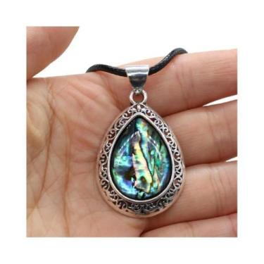 Imagem de Colar De Pedra Natural De Opala Cristal Gota D'água, Pingentes De Moda