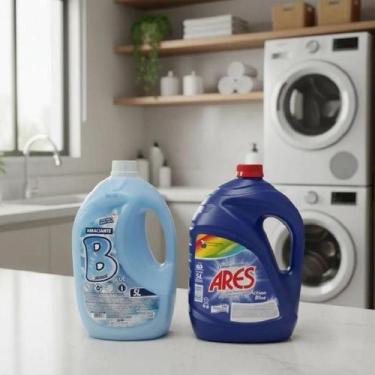 Imagem de Kit Amaciante Barbarex Blue 5l Lava Roupa Action Blue 5l - Ares (Lava-